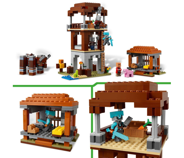 LEGO Minecraft 21278 Kryjówka rozbójników i dewastatorów - 1331614 - zdjęcie 3